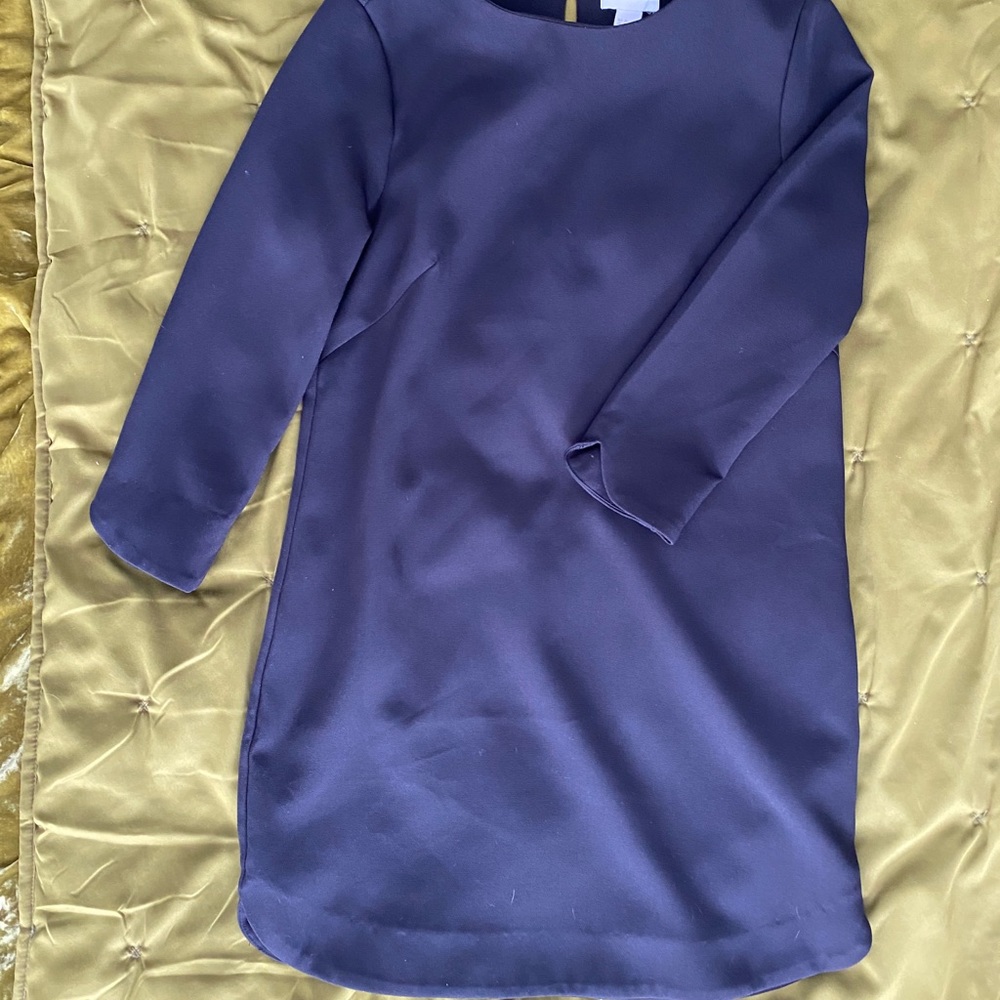 Black shift dress with back cutout